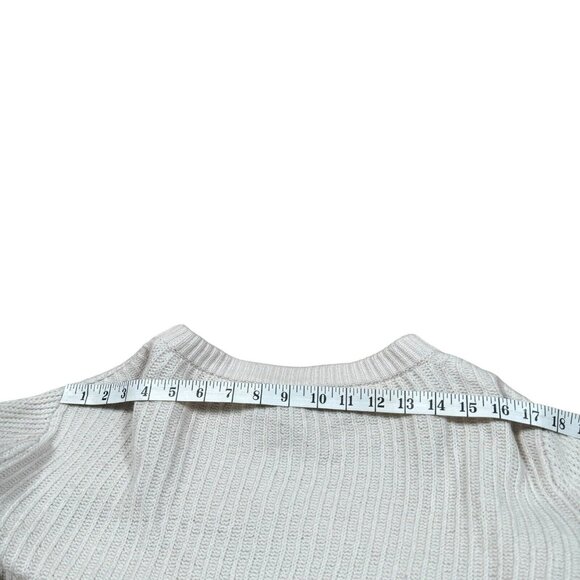 Club Monaco ASAL 100% Merino Wool Tiered Ruffle Sleeves Pullover Sweater Sz M - Picture 9 of 12